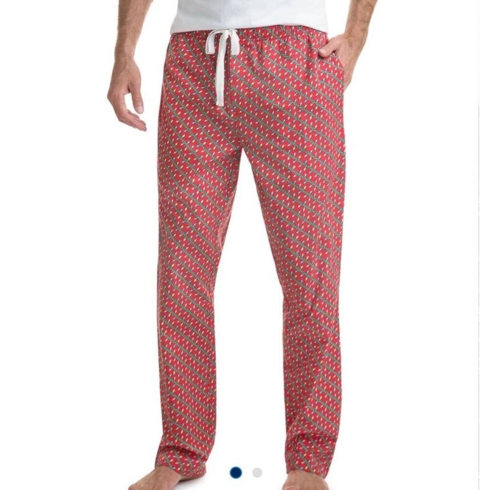 Holiday Lights Lounge Pants Medium NWT Men Red